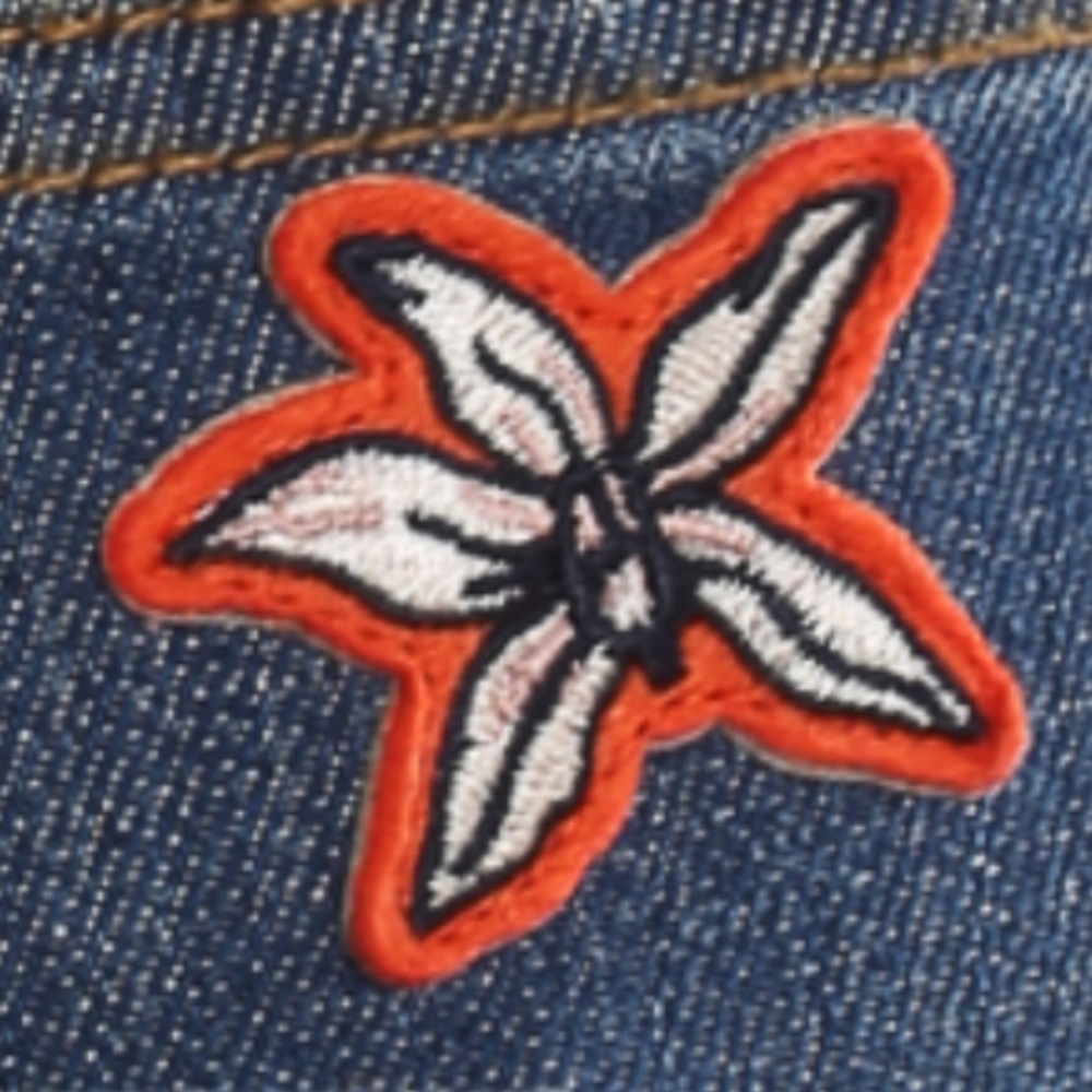 Tory Burch Embroidered Patchwork Denim Shorts - image 8